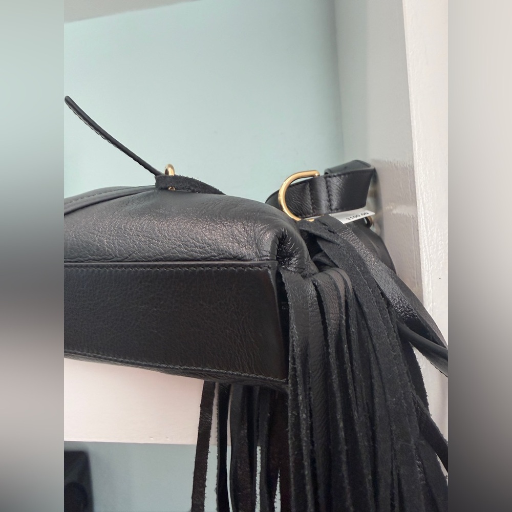 Givenchy Medium Voyou Fringe Leather Hobo Bag NEW Black Gold - Picture 12 of 15